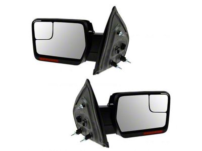 Powered Heated Side Mirrors with Black and Chrome Caps (04-08 F-150)