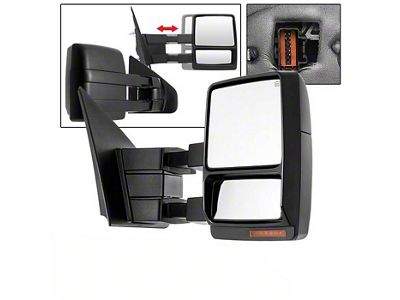 Powered Heated Telescoping Mirror with Amber LED Turn Signal; Passenger Side (04-06 F-150)