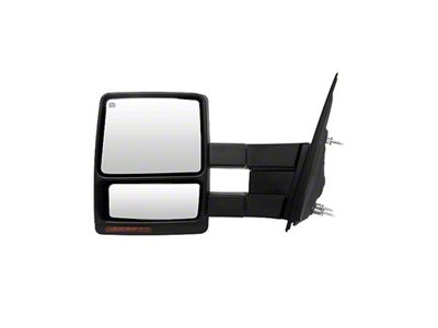 Powered Heated Telescoping Mirror with Amber LED Turn Signal; Driver Side (07-14 F-150)