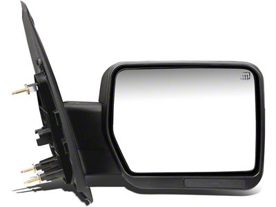 Powered Heated Towing Mirror; Black; Passenger Side (04-14 F-150)