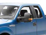 Powered Heated Towing Mirrors with Puddle Lights and Amber LED Turn Signals; Black (04-14 F-150)
