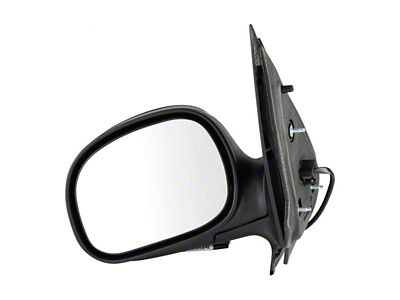 Powered Mirror; Flat Black; Driver Side (01-02 F-150 SuperCrew)