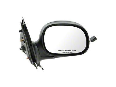 Powered Mirror; Gloss Black; Passenger Side (01-02 F-150 SuperCrew)