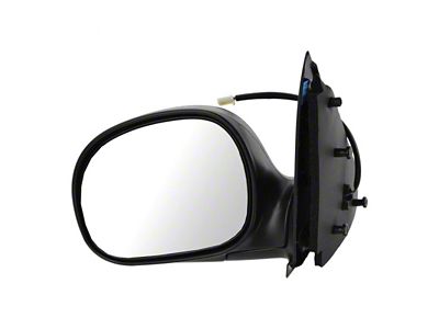 Powered Mirror; Textured Black; Driver Side (98-00 F-150; 01-02 F-150 Regular Cab, SuperCab)