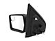 Powered Mirror with Spotter Glass; Textured Black; Driver Side (11-14 F-150)