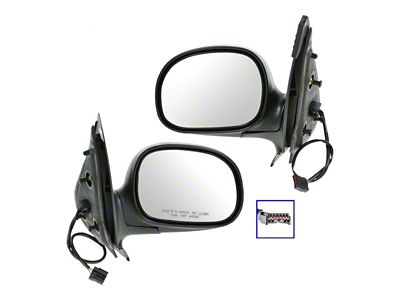 Powered Mirrors; Chrome (01-02 F-150 SuperCrew)