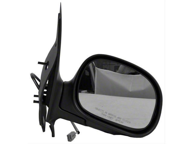Replacement Powered Non-Heated Foldaway Side Mirror; Passenger Side; Gloss Black Cap (97-03 F-150)