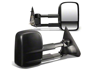 Powered Towing Mirrors; Black (97-03 F-150 Regular Cab, SuperCab)