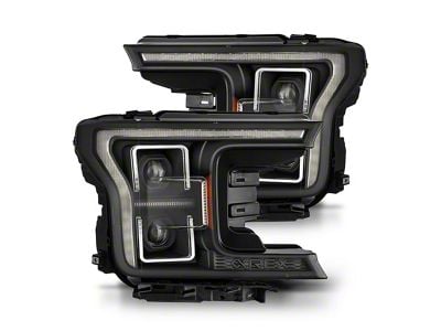 PRO-Series 14th Gen G2 Style Projector Headlights; Black Housing; Clear Lens (18-20 F-150 w/ Factory LED Headlights)