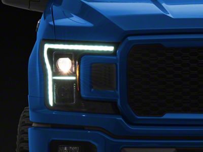 PRO-Series 14th Gen G2 Style Projector Headlights; Black Housing; Clear Lens (18-20 F-150 w/ Factory Halogen Headlights)