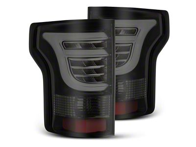 PRO-Series LED Tail Lights; Jet Black Housing; Smoked Lens (15-17 F-150 w/ Factory Halogen Non-BLIS Tail Lights)