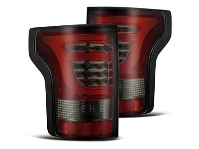 PRO-Series LED Tail Lights; Red Housing; Smoked Lens (18-20 F-150 w/ Factory Halogen Non-BLIS Tail Lights)