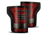 AlphaRex PRO-Series LED Tail Lights; Red Housing; Smoked Lens (15-17 F-150 w/ Factory Halogen Non-BLIS Tail Lights)