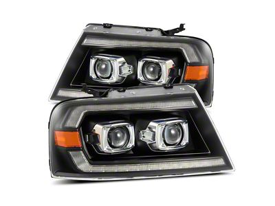 PRO-Series Projector Headlights; Black Housing; Clear Lens (04-08 F-150)