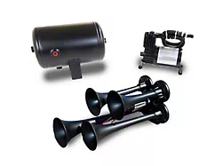 ProBlaster Compact Quad Air Horn System; Black (Universal; Some Adaptation May Be Required)