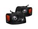 Projector Headlights; Matte Black Housing; Clear Lens (04-08 F-150)
