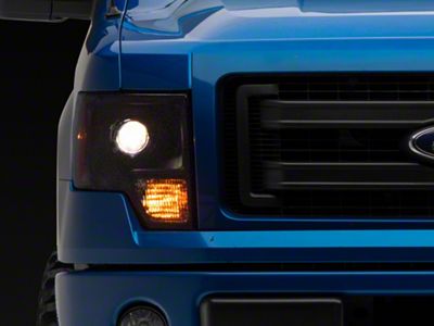 Projector Headlights; Matte Black Housing; Clear Lens (09-14 F-150 w/ Factory Halogen Headlights)