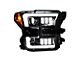 Projector Headlights; Black Housing; Smoked Lens (15-17 F-150 w/ Factory Halogen Headlights)