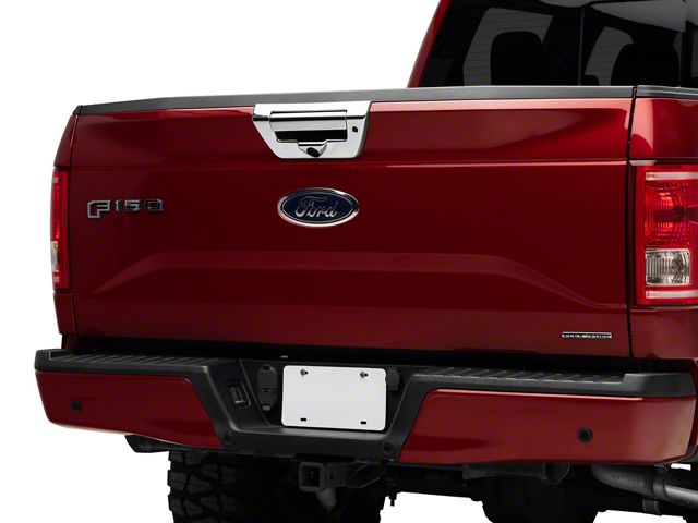 Putco Pull Handle Tailgate Handle Cover with Backup Camera Hole and LED Opening; Chrome (18-20 F-150)