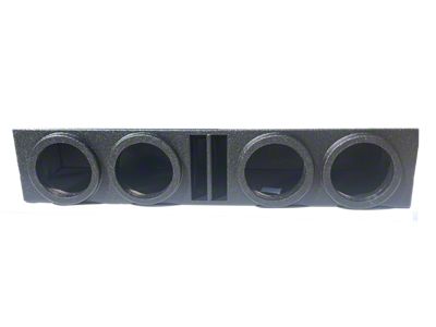 Quad 8-Inch Ported Front Firing Subwoofer Box; Poly Coated (09-25 F-150 SuperCab, SuperCrew)