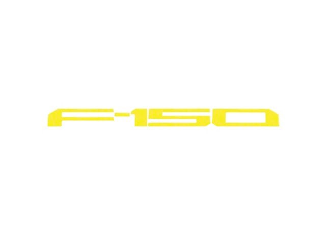 Raised Logo Acrylic Emblem Tailgate Inserts; Yellow (18-20 F-150 w/o Tailgate Applique)
