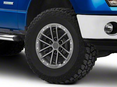 Raptor Beadlock Style Charcoal 6-Lug Wheel; 17x8.5; 34mm Offset (09-14 F-150)