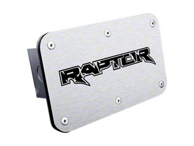 Raptor Hitch Cover; Brushed Stainless (Universal; Some Adaptation May Be Required)
