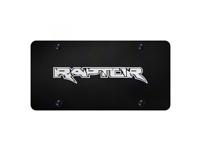 Raptor License Plate; Black (Universal; Some Adaptation May Be Required)