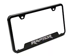 Raptor License Plate Frame; Black (Universal; Some Adaptation May Be Required)
