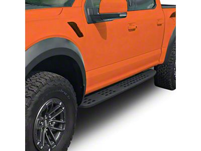 Raptor Style Running Boards; Textured Black (21-25 F-150 SuperCrew)