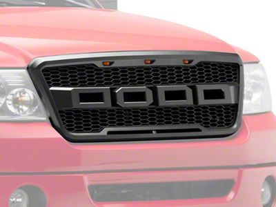 Raptor Style Upper Replacement Grille; Dark Charcoal (04-08 F-150)