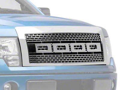 Raptor Style Uppler Replacement Grille; Chrome (09-14 F-150, Excluding Raptor)