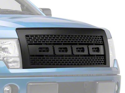 Raptor Style Uppler Replacement Grille; Matte Black (09-14 F-150, Excluding Raptor)