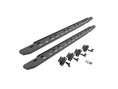 Go Rhino RB30 Slim Line Running Boards; Textured Black (15-24 F-150 Super Duty SuperCab)