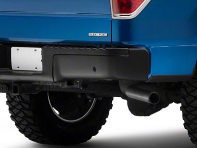 Rear Bumper Cap Ends; Pre-Drilled for Backup Sensors; Black (09-14 F-150 Styleside)