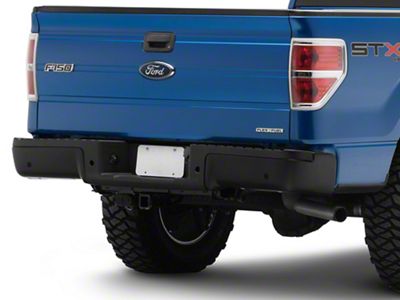 Rear Bumper with Class III Hitch; Pre-Drilled for Backup Sensors; Black (09-14 F-150 Styleside)