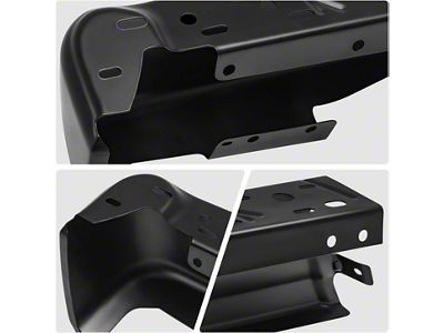 Rear Bumper End Cap; Not Pre-Drilled for Backup Sensors; Black; Passenger Side (21-25 F-150 w/o Factory Dual Exhaust)