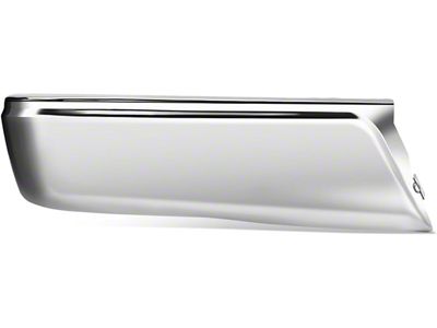 Rear Bumper End Cap; Not Pre-Drilled for Backup Sensors; Chrome; Driver Side (15-20 F-150, Excluding Raptor & 19-20 Limited)