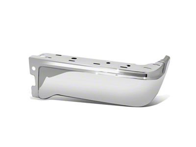 Rear Bumper End Cap; Not Pre-Drilled for Backup Sensors; Chrome; Passenger Side (09-14 F-150 Styleside)