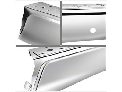 Rear Bumper End Cap; Pre-Drilled for Backup Sensors; Chrome; Passenger Side (15-20 F-150, Excluding Raptor & 19-20 Limited)