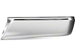 Rear Bumper End Cap; Not Pre-Drilled for Backup Sensors; Chrome; Passenger Side (15-20 F-150, Excluding Raptor & 19-20 Limited)