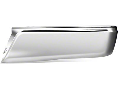 Rear Bumper End Cap; Not Pre-Drilled for Backup Sensors; Chrome; Passenger Side (15-20 F-150, Excluding Raptor & 19-20 Limited)