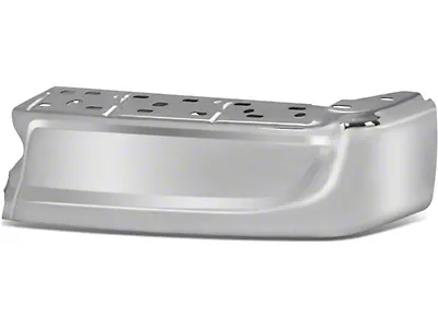 Chrome Right-Hand Rear Bumper End Cap For 2008-2014 Ford F-150 - With Park Sensor Cut-Out, Steel