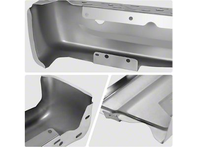 Rear Bumper End Cap; Pre-Drilled for Backup Sensors; Chrome; Passenger Side (21-25 F-150 w/o Factory Dual Exhaust)