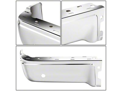 Rear Bumper End Cap; Pre-Drilled for Backup Sensors; Chrome; Driver Side (09-14 F-150 Styleside)
