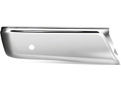 Rear Bumper End Cap; Pre-Drilled for Backup Sensors; Chrome; Driver Side (15-20 F-150, Excluding Raptor & 19-20 Limited)
