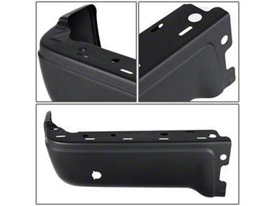 Rear Bumper End Caps; Pre-Drilled for Backup Sensors; Black (09-14 F-150 Styleside)