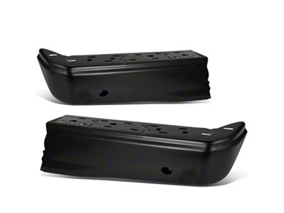 Rear Bumper End Caps; Pre-Drilled for Backup Sensors; Black (15-20 F-150, Excluding Raptor & 19-20 Limited)