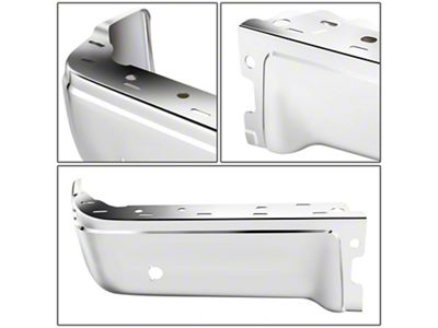Rear Bumper End Caps; Pre-Drilled for Backup Sensors; Chrome (09-14 F-150 Styleside)