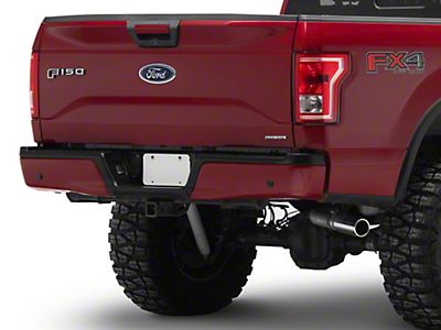 F-150 Rear Bumper Top Step Pad; Pre-Drilled for Backup Sensors (15